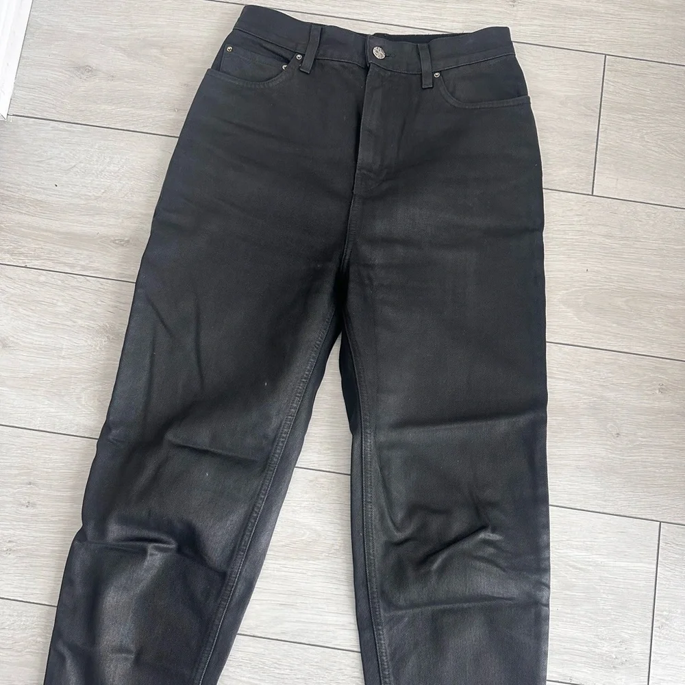 Toteme Black Waxed Jeans - Picture 1 of 3